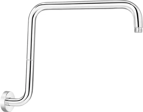 Miniatura 10 de PHASAT Brazo de ducha en forma de "S", brazo de ducha de 16.65 pulgadas de alto con brida, reemplazo de brazo de extensión de cabezal de ducha