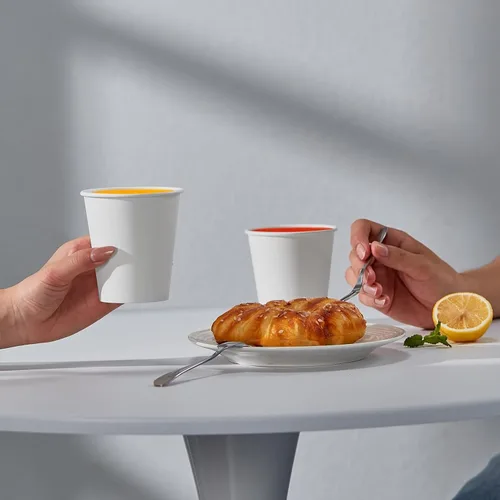 Miniatura 5 de JOLLY PARTY Paquete de 300 tazas de café de papel desechables de 8 onzas, tazas de bebida caliente/fría para agua, tazas de café de papel, tazas