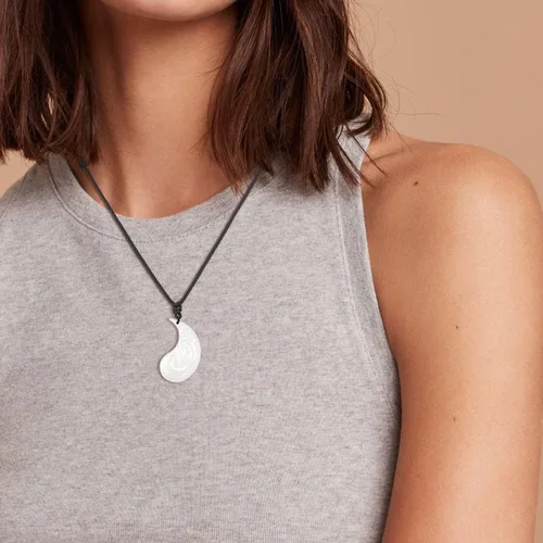 Miniatura 3 de COAI Collar de dragón y fénix, collares con colgante de Yin Yang para parejas