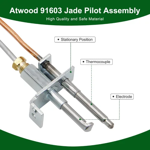 Miniatura 4 de 91603 - Conjunto piloto de calentador de agua para Atwood, piezas de calentador de agua para caravana, reemplaza Dometic Atwood 91603 92616 91214
