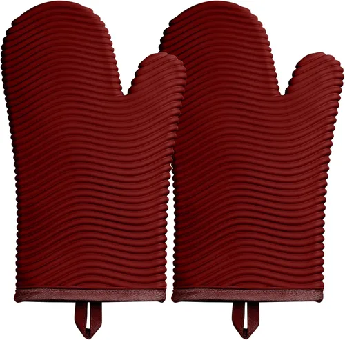Miniatura 9 de YUTAT Silicone Oven Mitts,Heat Resistant 500F Kitchen Mitts 2PCS,Waterproof Cooking Gloves with Soft Polyester Filling for Kitchen Cooking Baking