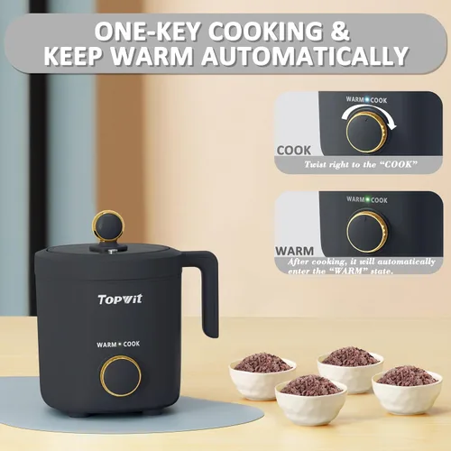 Miniatura 9 de Topwit Olla eléctrica caliente y olla de arroz pequeña de 1.2L