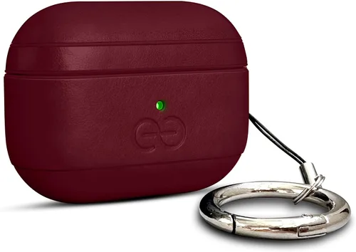 Miniatura 76 de Dreem Om - Funda para estuche con clip para llavero compatible con AirPods 1 y 2, funda de cuero vegano para Airpods para hombres y mujeres, Negro