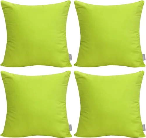 Miniatura 36 de Thmyo - Paquete de 4 fundas de almohada decorativas de 100 % algodón para lumbar, cómodas, sólidas, para Navidad/Halloween, fundas de cojín Blanco