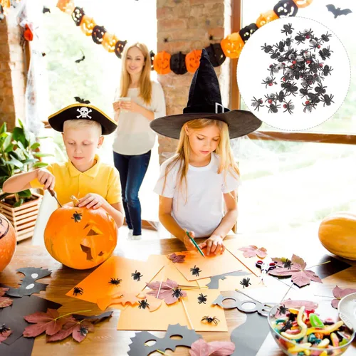 Miniatura 3 de 50 mini moscas de plástico: pequeñas moscas realistas para trucos de broma, broma de utilería de Halloween para fiestas de inocentes de abril