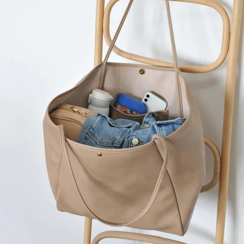 Miniatura 11 de HOXIS Bolso de mano de cuero PU de gran tamaño para mujer, bolso de fin de semana, bolso de viaje