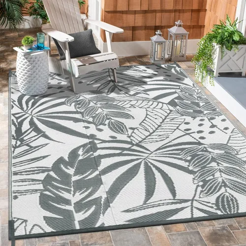 Miniatura 26 de Anidaroel Alfombras de exterior de 6 x 9 pies para patios, impermeables, reversibles, de plástico tropical, alfombra de campamento, alfombra grande