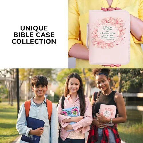 Miniatura 60 de DEHITE Funda para la Biblia para mujer, bolsas de transporte de la Biblia, tamaños medianos y grandes, ranuras para bolígrafos, tela de primera
