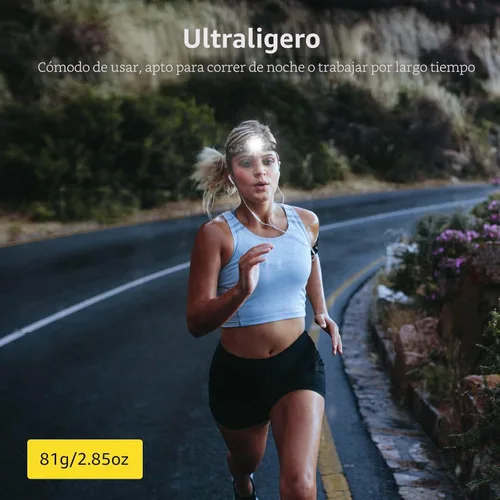 Miniatura 5 de Linterna frontal LED recargable, súper brillante con 5 modos, 45° de inclinación cómoda linterna frontal para adultos y niños, IPX4 impermeable