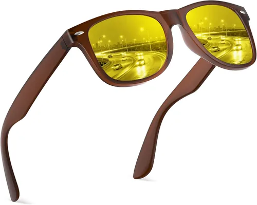 Miniatura 61 de FEIDUSUN Lentes de sol polarizados para hombre y mujer, lentes de sol retro negros para conducir, pescar, protección UV