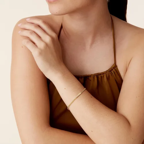 Miniatura 2 de PAVOI 14K Gold Plated Lightweight Chain Bracelet Curb Link and Cable Chain Bracelets for Women