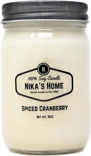 Miniatura 8 de Nika's Home Vela de Soja de Muffin de Arándanos - Frasco Mason de 12oz - No Tóxica - Vertida a Mano en los EE.UU., Larga Duración 50-60 Horas