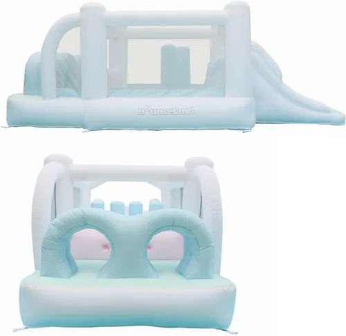 Miniatura 2 de Bounceland Obstacle Dream Bouncer Combo Slides, 18.5 pies x 8.5 pies x 6 pies de alto, soplador de aire incluido con GFCI, toboganes dobles, carrera