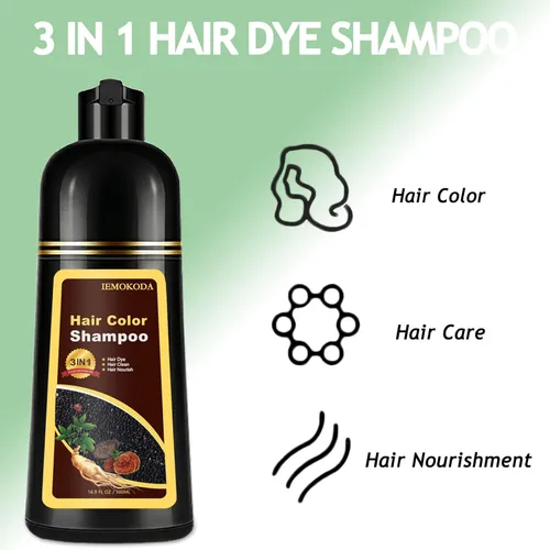 Miniatura 3 de Champú Tinte para Cabello 3 en 1, Tinte para Cabello Rubio Castaño 16.9 FL Oz, Champú para Cabello, Champú de Color Semipermanente para Cabello