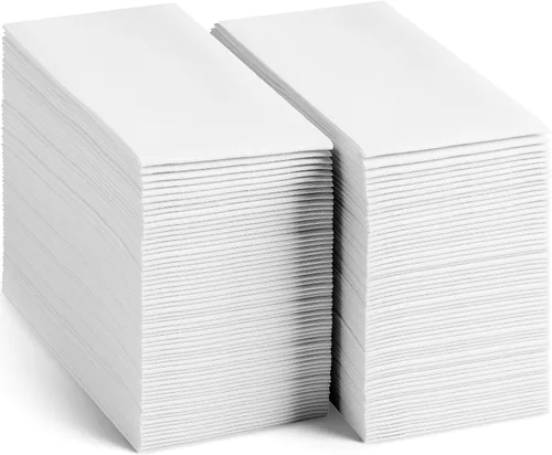 Paquete de 50 Toallas Desechables Servietto con Sensación de Lino para Invitados [12" x 17"] - Servilletas de Mano para Baño Similares a Tela -