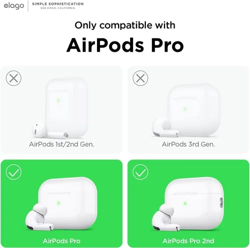Miniatura 2 de elago Protector contra el polvo compatible con AirPods Pro (1 y 2), película antipolvo, protege del polvo de hierro y metal (1 juego, morado)