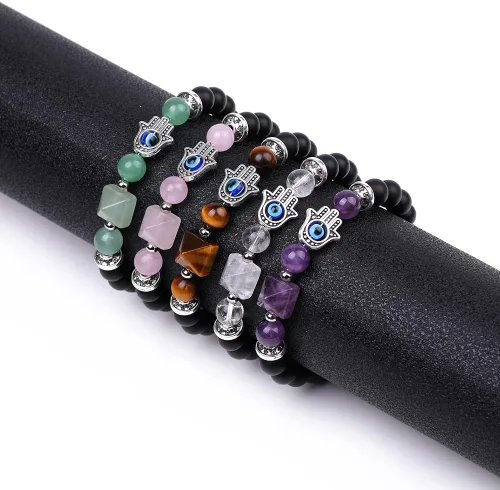 Miniatura 5 de Pulsera de cuentas elásticas de cristal curativo natural