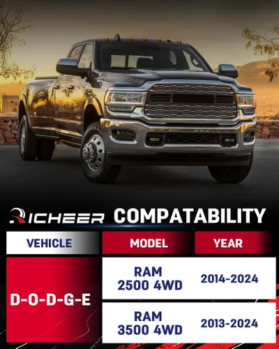 Miniatura 2 de Richeer Kit de nivelación delantera de 2" para ram 2500 4WD 2014-2024, ram 3500 4WD 2013-2024, espaciadores de resorte de puntal de elevación de 2