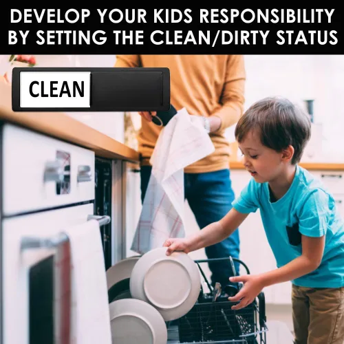 Miniatura 6 de Imán para lavavajillas con texto en inglés "Clean Dirty", accesorios para lavavajillas antiarañazos, imán suave súper fuerte con adhesivos