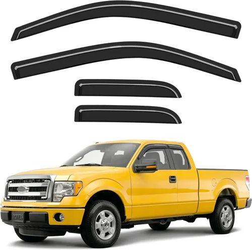 Miniatura 22 de Protectores de lluvia extra gruesos para ventana Chevrolet (Chevy) Silverado GMC Sierra 1500 2500HD 3500HD 3500HD Crew Cab 2019-2026, deflectores