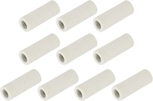 Miniatura 13 de uxcell 10 unids 0.079 in diámetro tubo de cerámica aislado cable electrónico paquete de aislamiento térmico protección de un solo orificio, 0.157 in