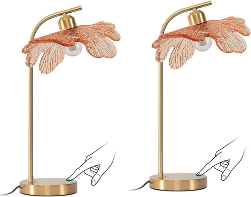 Miniatura 19 de Lámparas de mesa de cristal de mediados de siglo, moderna lámpara de mesa dorada, lámpara de escritorio, lámpara de mesa alta, lámpara de mesita