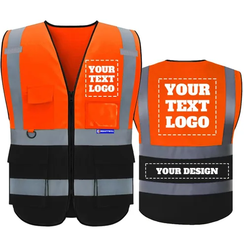 Miniatura 41 de BeautyWill Chaleco de seguridad personalizado con logotipo reflectante de alta visibilidad Clase 2 de alta visibilidad Seguridad Chaleco de trabajo
