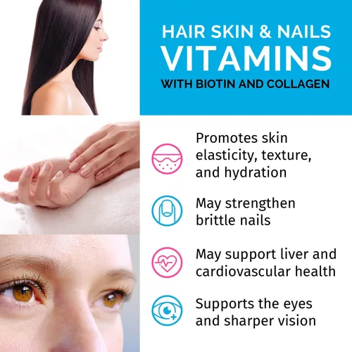 Miniatura 8 de PrimeMD Gotas de biotina líquida 4 en 1 con colágeno y queratina (3 unidades) – Paquete de 3 – 25000 mcg de vitaminas para el cabello y la piel