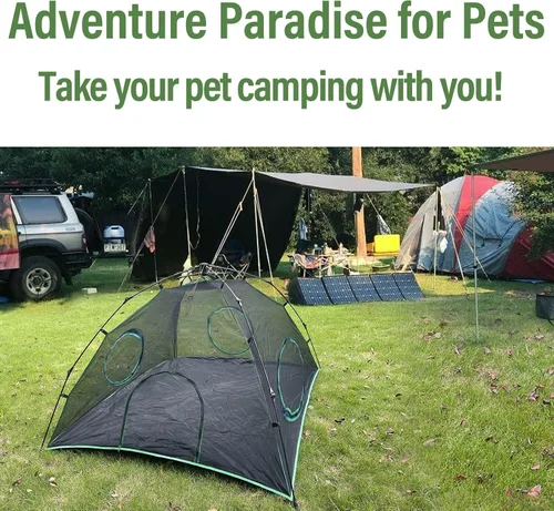 Miniatura 6 de Pawtenda Recintos para gatos al aire libre, tienda de campaña para gatos con bolsa de almacenamiento, tiendas de campaña verdes para exteriores