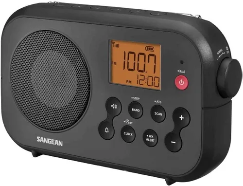 Miniatura 2 de Sangean PR-D12 Radio portátil AM/FM NOAA Weather Alert Digital Tuning portátil, color negro