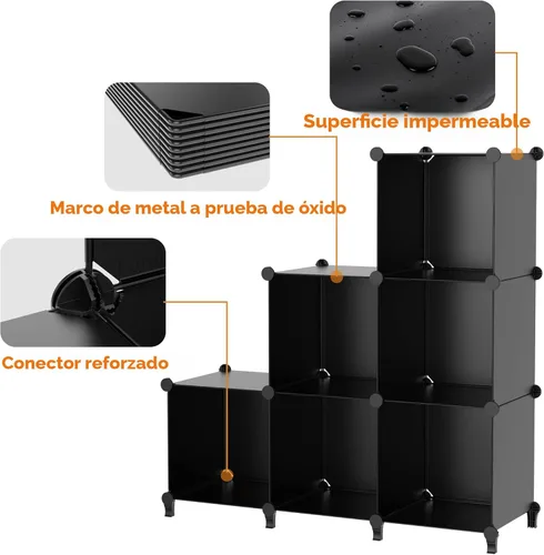 Miniatura 8 de HOMIDEC - Organizador de armario de 9 cubos, estantes de almacenamiento portátiles de armario, organizador de almacenamiento para percheros de ropa