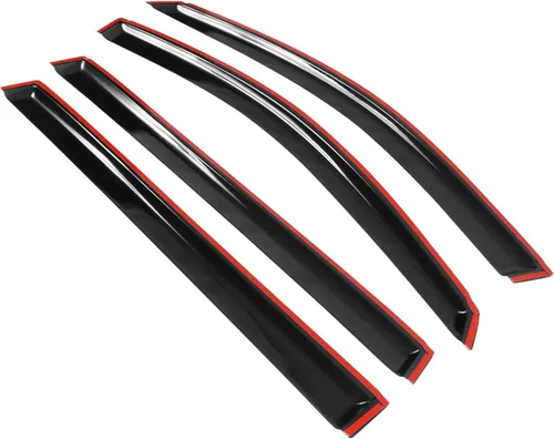 Miniatura 4 de IKON MOTORSPORTS - Visera de ventana compatible con Toyota Sienna XL20 2004-2010, estilo delgado, acrílico, tintado humo, lluvia, protección contra