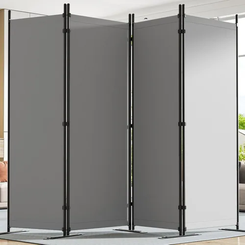 Miniatura 9 de Divisor de habitación, pantalla plegable de privacidad de 6 pies de alto, divisor de pared portátil de 88 pulgadas de ancho para separación