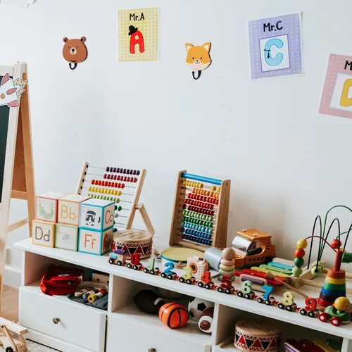 Miniatura 5 de Tatuo 4 ganchos de pared de animales de madera Safari para niños, ganchos de pared para abrigos, temática de animales de selva, decoración