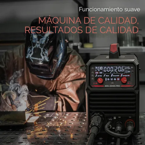 Miniatura 4 de YESWELDER Soldador MIG-205DS PRO MIG, 200Amp 110/220V Máquina de soldadura MIG de doble voltaje, 5 en 1 Gas MIG/Flux Core MIG/Spool Gun MIG/Spool