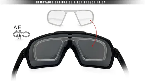 Miniatura 2 de Bertoni Deportes Ciclismo MTB Gafas De Sol Hombres Mujeres Antivaho Lente Óptica RX Portador Acc. - GEMINI NUEVO Portador de lentes ópticas