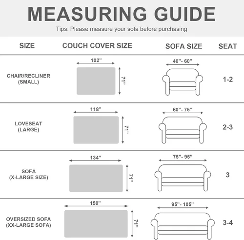 Miniatura 2 de OstepDecor Funda de Sofá de Chenilla, Fundas de Sofá Beige Lavables, Fundas de Sofá Seccional para Sofá en Forma de L, Funda Manta de Sofá, Fundas