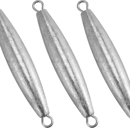 Dr.Fish Paquete de 5 platillos en línea para pesca de torpedo, peso de pesca, plomo, pesquero, doble anillo, agua salada, costa, barco, pesca