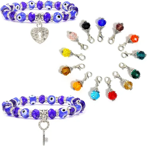 Miniatura 6 de Cuentas facetadas de cristal de color AB (azul rey), cuentas facetadas Rondelle surtidas, suministros variados, cuentas sueltas espaciadoras