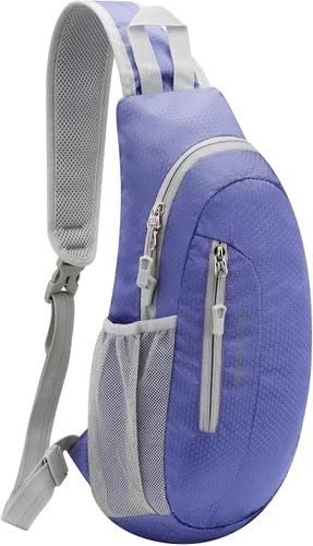 Miniatura 8 de Gisdanchz Bolso bandolera unisex con diseño de panal de abeja, jacquard, pequeña, delgada, bandolera, bolsa de pecho para senderismo y viajes
