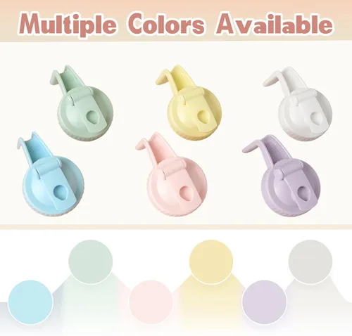 Miniatura 7 de Paquete de 2 tapas para frascos Mason de boca ancha en forma de V con asa, tapa con pico vertedor para frasco Mason con tapa abatible extendida, Rosa