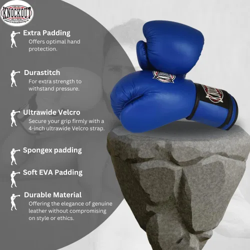 Miniatura 2 de Juego de 2 pares de guantes de boxeo para adultos con sensación premium para entrenamiento de gimnasio en casa y competición, lo mejor