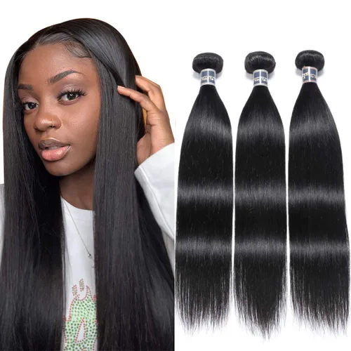 Miniatura 8 de Extensiones de cabello, liso, malasio, calidad 9A