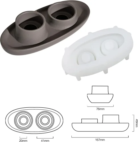 Miniatura 2 de Molde de vela de hormigón Molde de silicona en forma de barco para portavelas DIY Herramientas de decoración del hogar SH0793