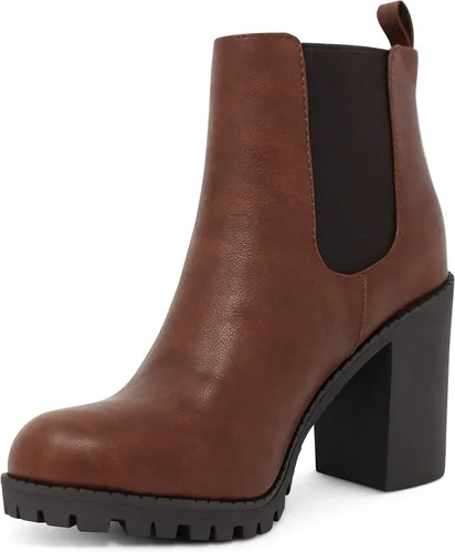 Miniatura 4 de MARCOREPUBLIC Botines de tacón apilados con punta redonda para mujer de Geneva