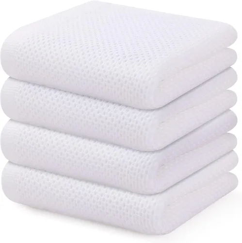 Miniatura 105 de Kitinjoy - Paños de cocina de 100 % algodón, tela de tejido gofrado, paño de limpieza ultrasuave, absorbente y de secado rápido. Gris Oscuro
