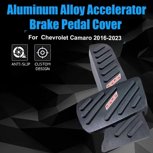 Miniatura 2 de Juego de 2 almohadillas antideslizantes de aleación de aluminio para pedal de freno y acelerador, accesorios de decoración interior para Chevrolet