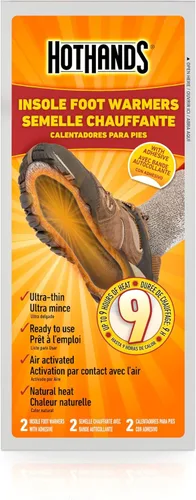 Miniatura 2 de HotHands - Plantillas calefactoras para pies – Calentadores naturales, sin olor, activados con aire, de larga duración – hasta 9 horas de calor – 16