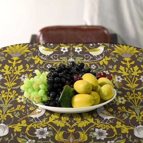Miniatura 291 de Mantel Floral Retro de Pájaros, Diseño Original Bohemio William Morris Estampado Cubierta de Mesa para Hogar Picnic Fiesta Comedor Cocina William