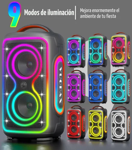 Miniatura 7 de Altavoz Bluetooth portátil, pico de 240 W, potente sonido fuerte, altavoz inalámbrico para fiestas con graves profundos, tiempo de reproducción